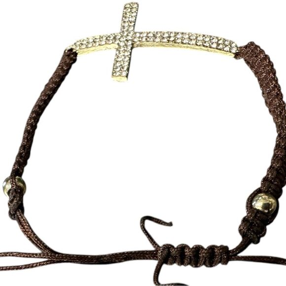 Handmade Adjustable Cross Bracelet - Picture 1 of 10